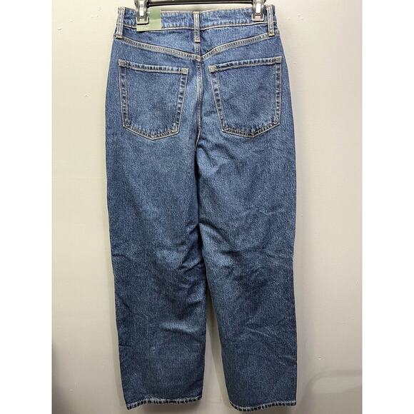 Wild Fable Jeans Womens 8/29 Super-High Rise Distressed Baggy Medium‎ Blue NEW - Picture 2 of 8
